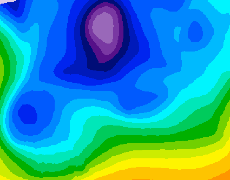 GDPS 500 millibar geopotential height 060 hour forecast chart for Canada based on 2026/02/15 0000Z data