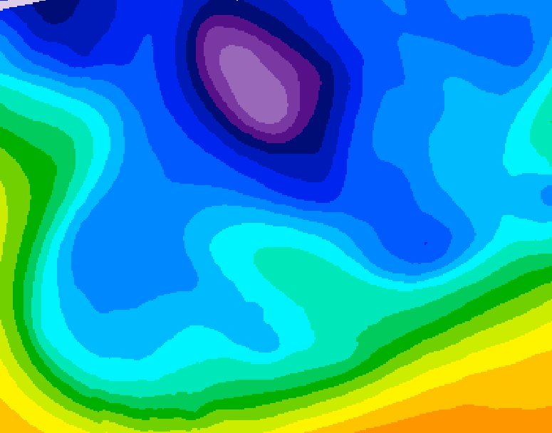 GDPS 500 millibar geopotential height 090 hour forecast chart for Canada based on 2026/02/15 0000Z data