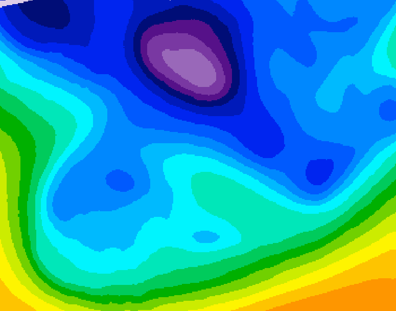 GDPS 500 millibar geopotential height 102 hour forecast chart for Canada based on 2026/02/15 0000Z data