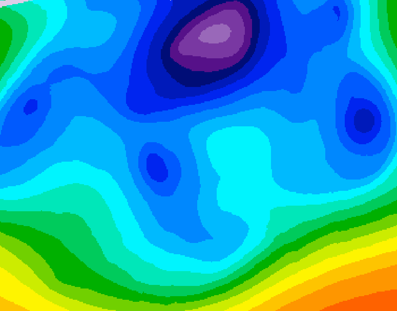 GDPS 500 millibar geopotential height 150 hour forecast chart for Canada based on 2026/02/15 0000Z data