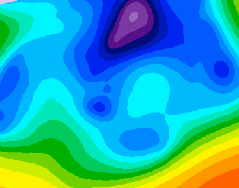 GDPS 500 millibar geopotential height 162 hour forecast chart for Canada based on 2026/02/15 0000Z data