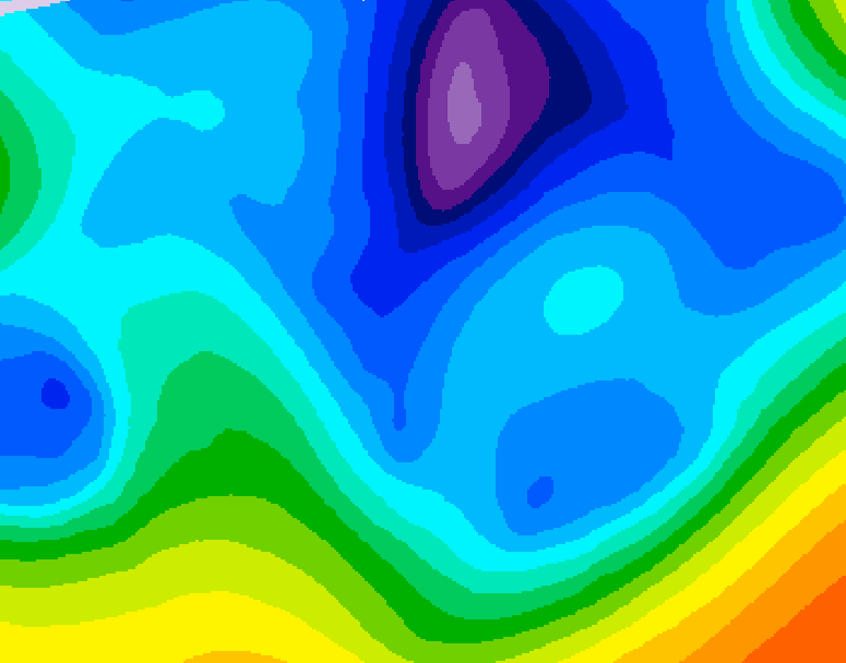 GDPS 500 millibar geopotential height 180 hour forecast chart for Canada based on 2026/02/15 0000Z data
