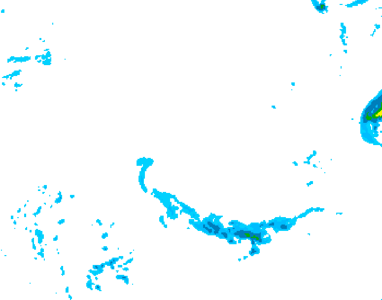 GDPS precipitation 090 hour forecast chart for Canada based on 2026/02/15 0000Z data