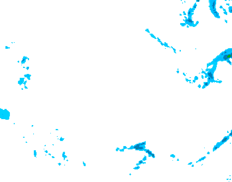 GDPS precipitation 126 hour forecast chart for Canada based on 2026/02/15 0000Z data