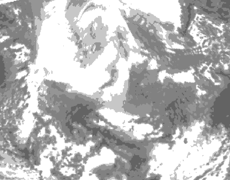 GDPS total cloud 066 hour forecast chart for Canada based on 2026/02/15 0000Z data