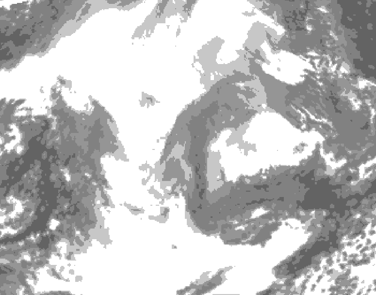 GDPS total cloud 174 hour forecast chart for Canada based on 2026/02/15 0000Z data