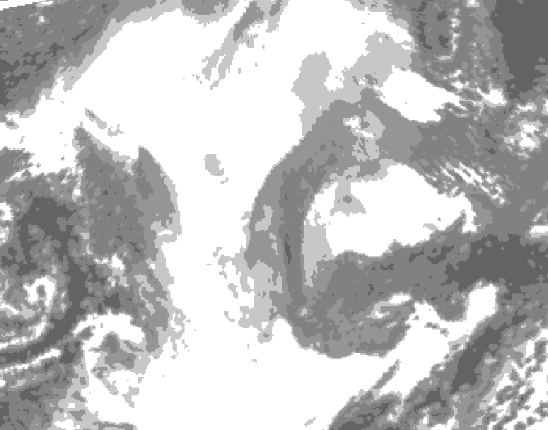 GDPS total cloud 180 hour forecast chart for Canada based on 2026/02/15 0000Z data