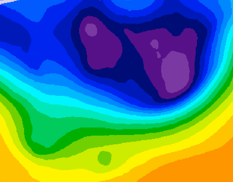 GDPS 500 millibar geopotential height 012 hour forecast chart for Canada based on 2026/03/04 1200Z data