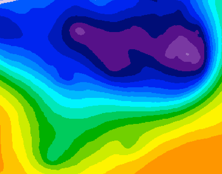 GDPS 500 millibar geopotential height 030 hour forecast chart for Canada based on 2026/03/04 1200Z data