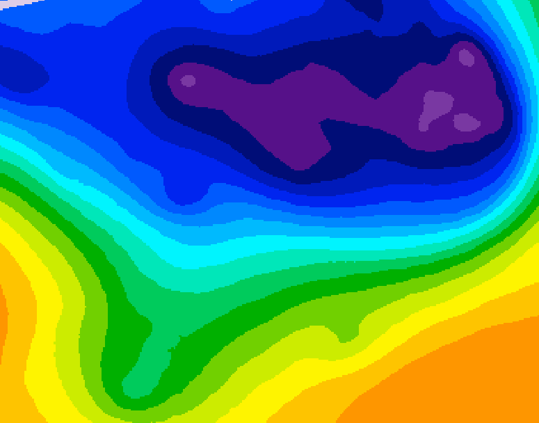GDPS 500 millibar geopotential height 036 hour forecast chart for Canada based on 2026/03/04 1200Z data
