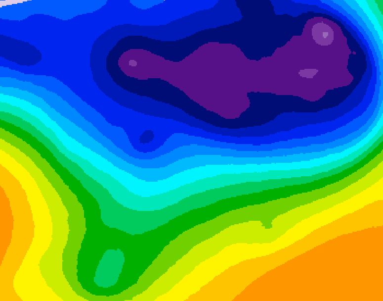 GDPS 500 millibar geopotential height 042 hour forecast chart for Canada based on 2026/03/04 1200Z data