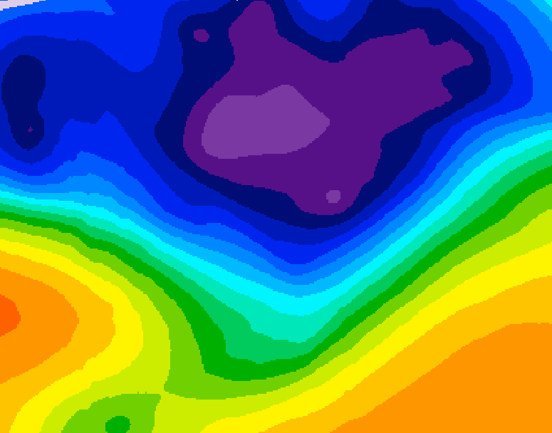 GDPS 500 millibar geopotential height 078 hour forecast chart for Canada based on 2026/03/04 1200Z data