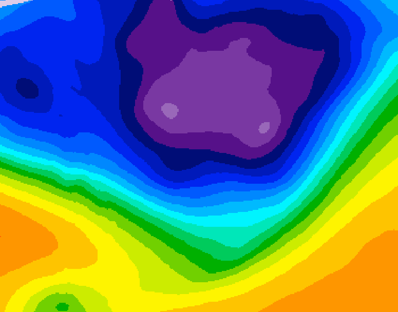GDPS 500 millibar geopotential height 090 hour forecast chart for Canada based on 2026/03/04 1200Z data