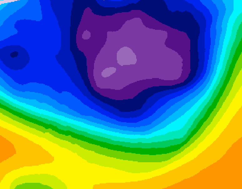 GDPS 500 millibar geopotential height 102 hour forecast chart for Canada based on 2026/03/04 1200Z data
