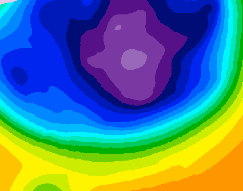 GDPS 500 millibar geopotential height 126 hour forecast chart for Canada based on 2026/03/04 1200Z data