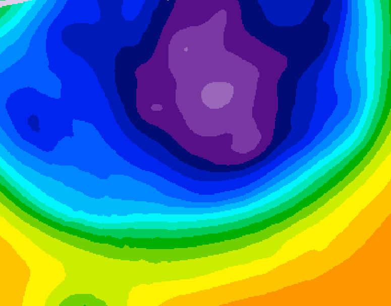 GDPS 500 millibar geopotential height 132 hour forecast chart for Canada based on 2026/03/04 1200Z data