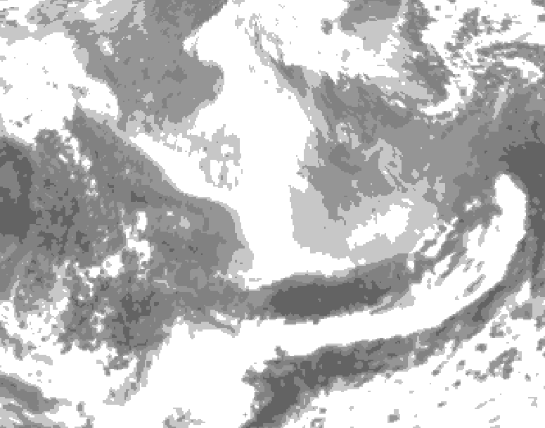GDPS total cloud 012 hour forecast chart for Canada based on 2026/03/04 1200Z data