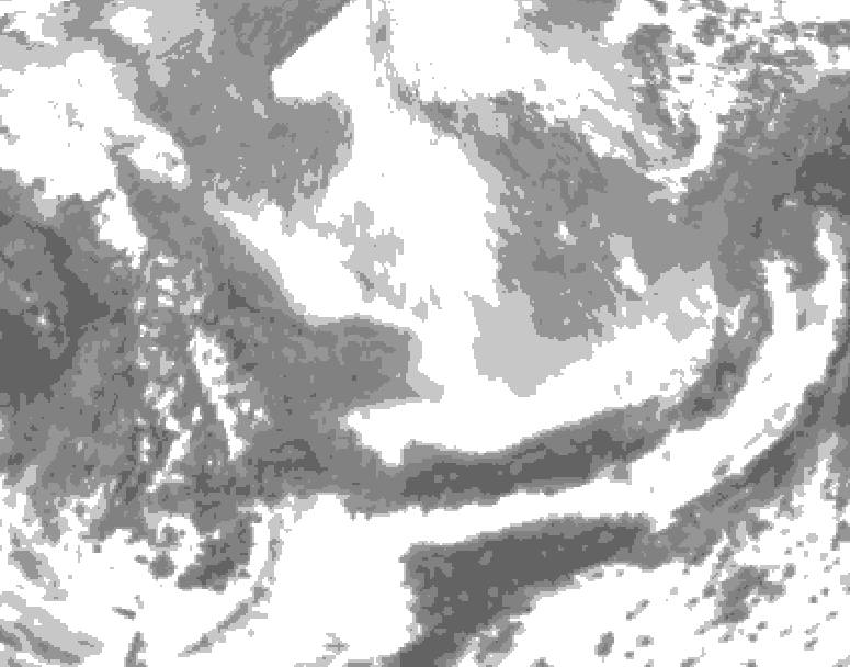GDPS total cloud 018 hour forecast chart for Canada based on 2026/03/04 1200Z data