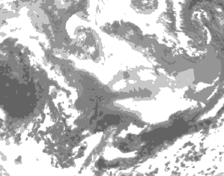 GDPS total cloud 036 hour forecast chart for Canada based on 2026/03/04 1200Z data