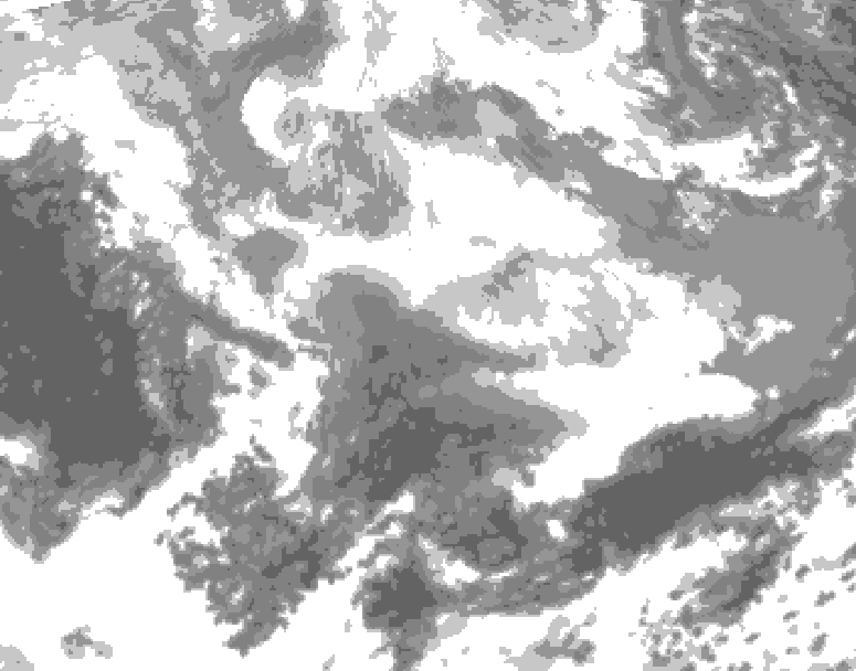 GDPS total cloud 042 hour forecast chart for Canada based on 2026/03/04 1200Z data