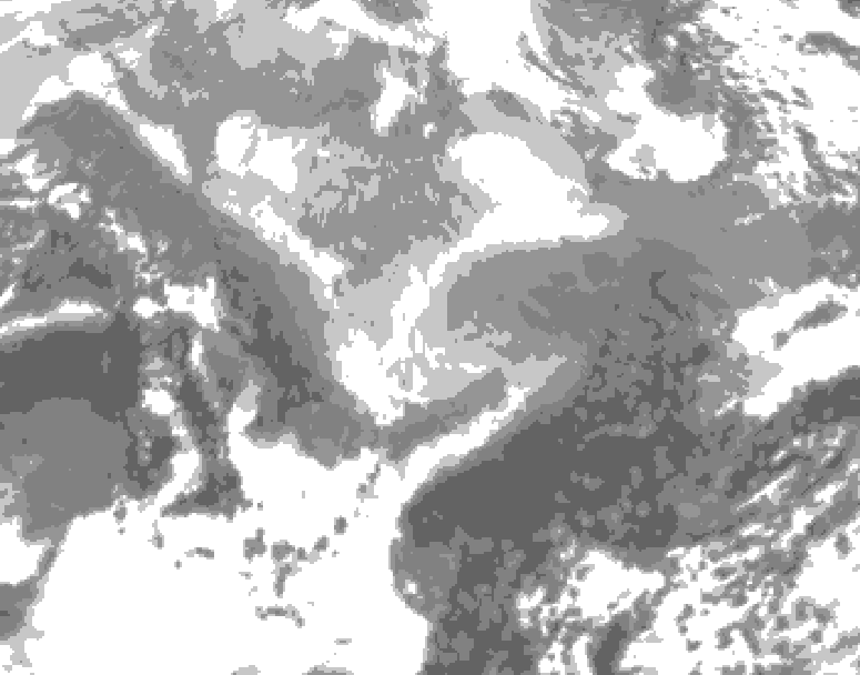 GDPS total cloud 072 hour forecast chart for Canada based on 2026/03/04 1200Z data