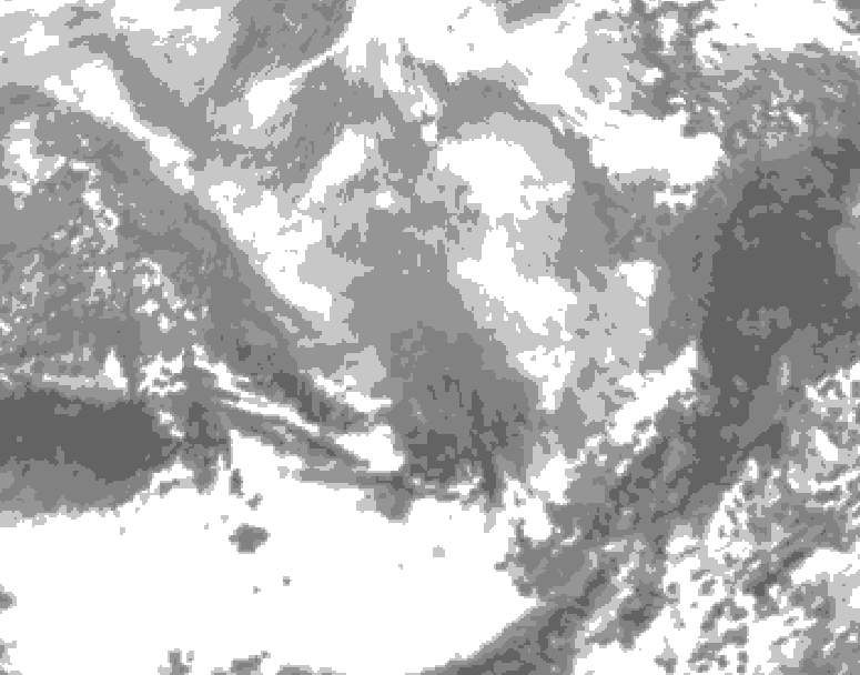 GDPS total cloud 096 hour forecast chart for Canada based on 2026/03/04 1200Z data