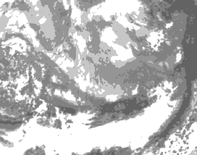 GDPS total cloud 120 hour forecast chart for Canada based on 2026/03/04 1200Z data