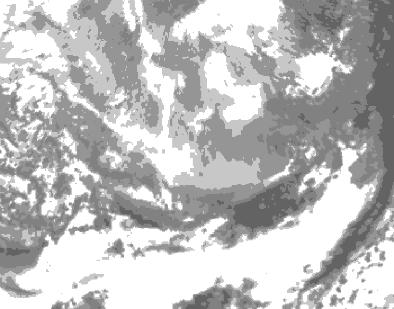 GDPS total cloud 126 hour forecast chart for Canada based on 2026/03/04 1200Z data