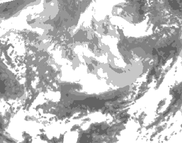 GDPS total cloud 150 hour forecast chart for Canada based on 2026/03/04 1200Z data
