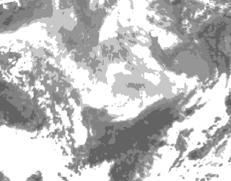 GDPS total cloud 162 hour forecast chart for Canada based on 2026/03/04 1200Z data