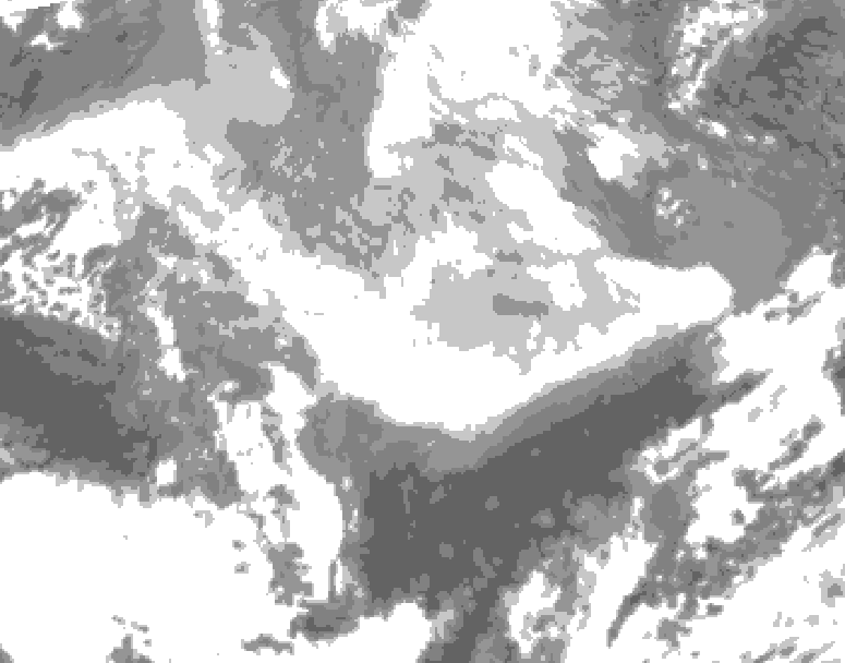 GDPS total cloud 168 hour forecast chart for Canada based on 2026/03/04 1200Z data