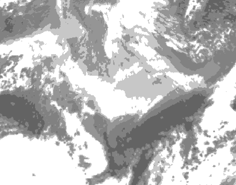 GDPS total cloud 174 hour forecast chart for Canada based on 2026/03/04 1200Z data