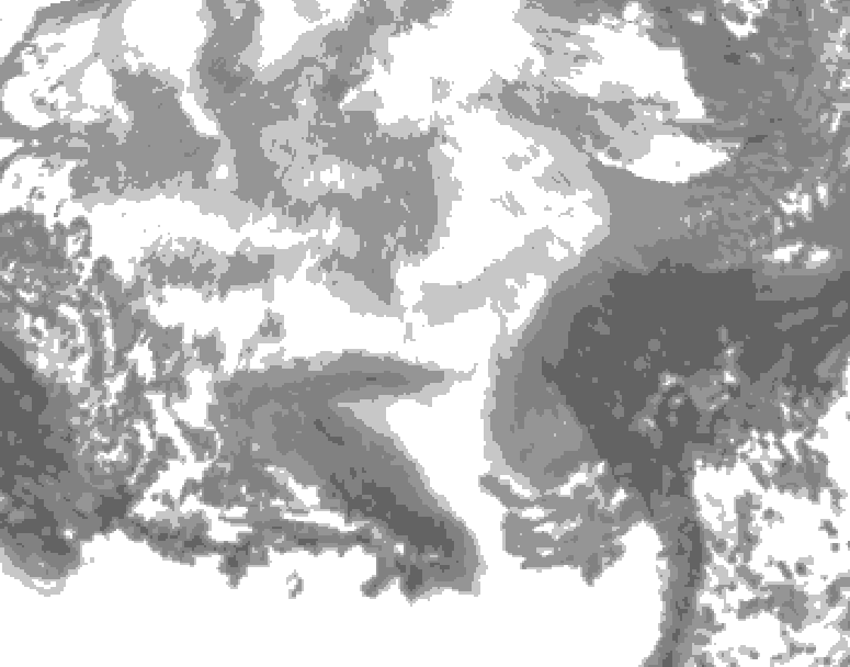 GDPS total cloud 210 hour forecast chart for Canada based on 2026/03/04 1200Z data