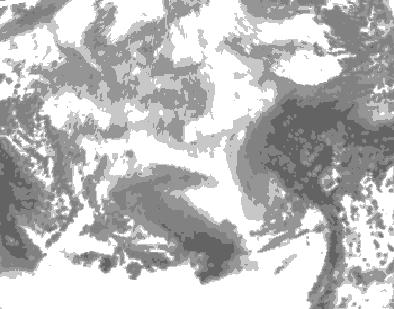 GDPS total cloud 216 hour forecast chart for Canada based on 2026/03/04 1200Z data