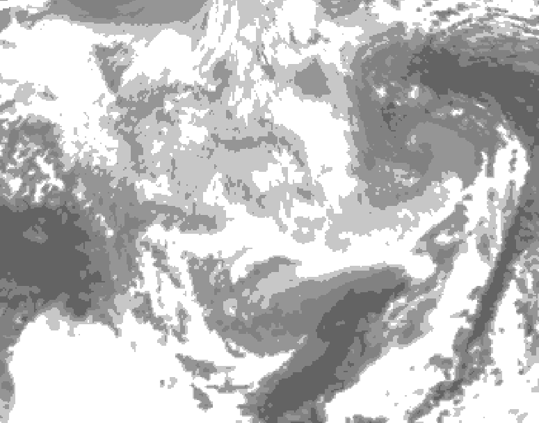GDPS total cloud 240 hour forecast chart for Canada based on 2026/03/04 1200Z data