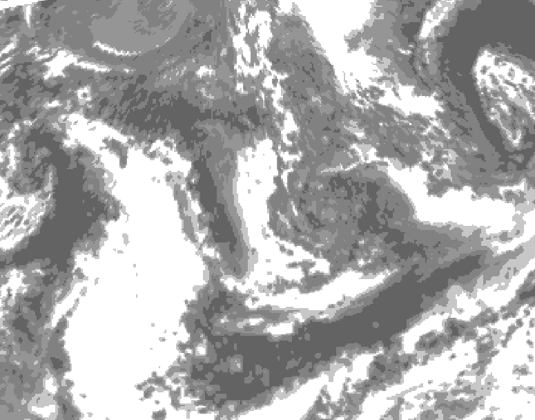 GDPS total cloud 132 hour forecast chart for Canada based on 2026/09/15 0000Z data