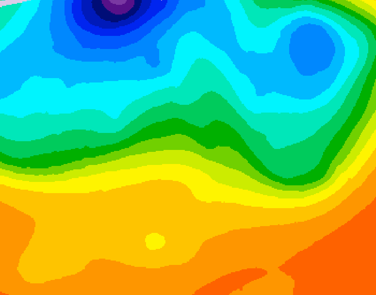 GDPS 500 millibar geopotential height 132 hour forecast chart for Canada based on 2026/09/16 0000Z data
