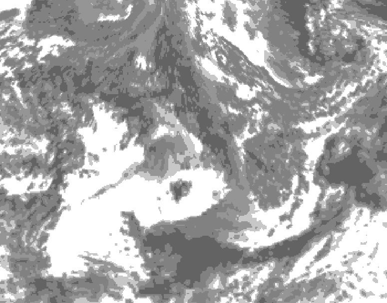 GDPS total cloud 132 hour forecast chart for Canada based on 2026/09/16 0000Z data