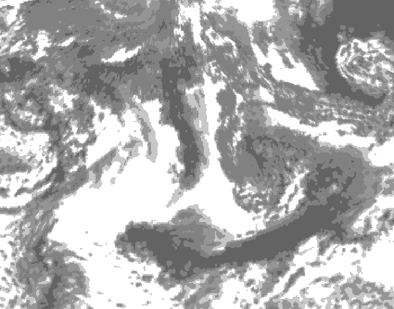GDPS total cloud 072 hour forecast chart for Canada based on 2026/09/18 0000Z data