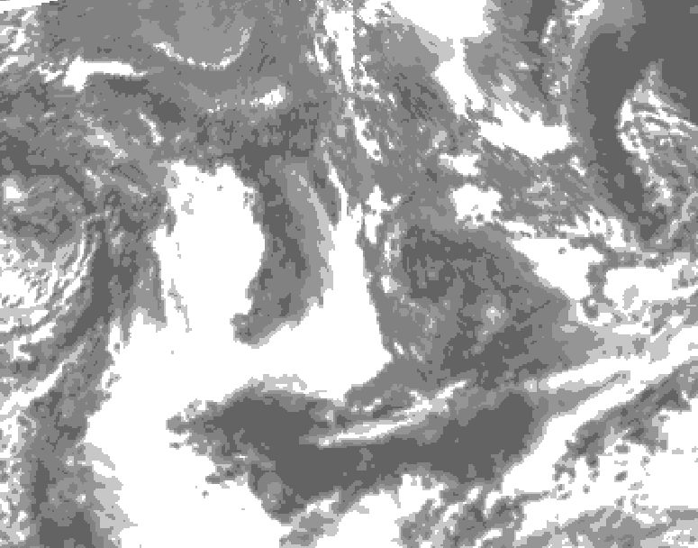 GDPS total cloud 036 hour forecast chart for Canada based on 2026/09/19 0000Z data