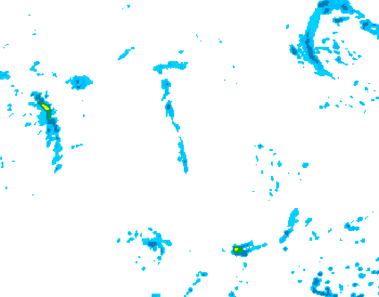 GDPS precipitation 012 hour forecast chart for Canada based on 2026/09/20 1200Z data