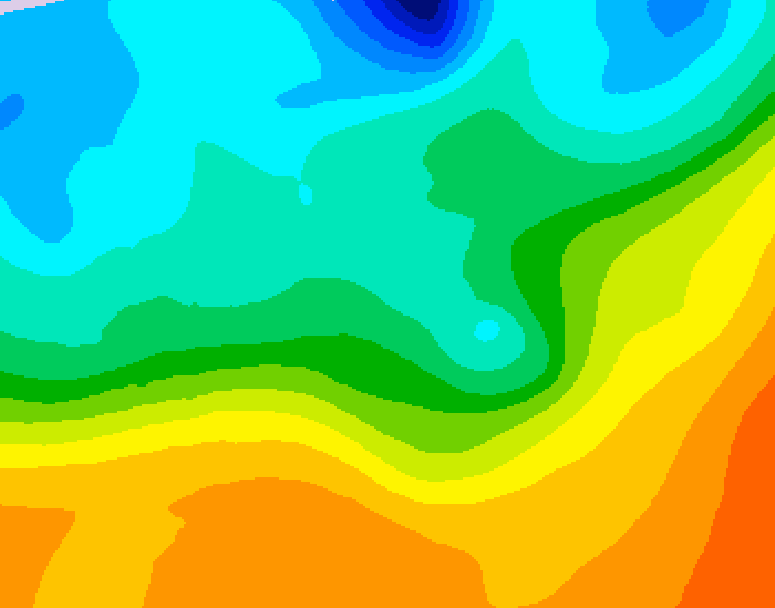 GDPS 500 millibar geopotential height 222 hour forecast chart for Canada based on 2026/09/21 1200Z data