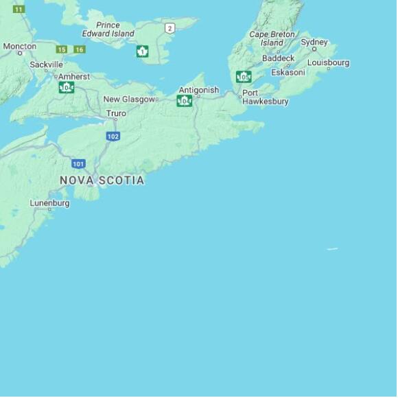 basemap 480 by 480 kilometres with centre at 44.5N 62.0W
