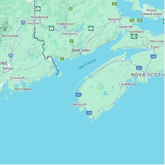 basemap 480 by 480 kilometres with centre at 44.5N 66.0W