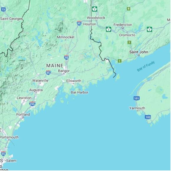 basemap 480 by 480 kilometres with centre at 44.5N 68.0W