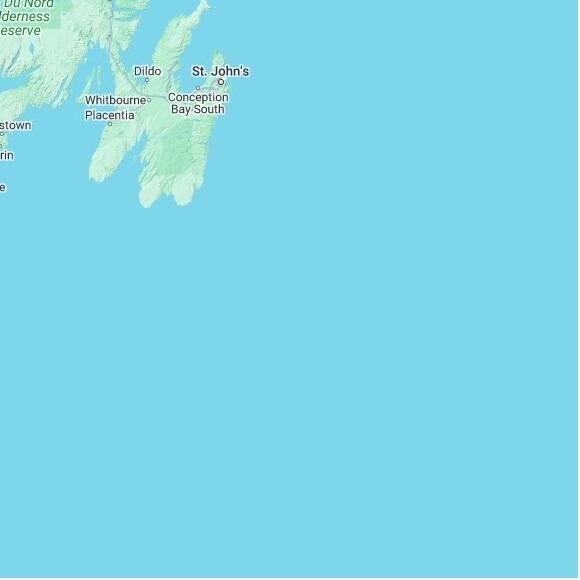basemap 480 by 480 kilometres with centre at 46.0N 52.0W