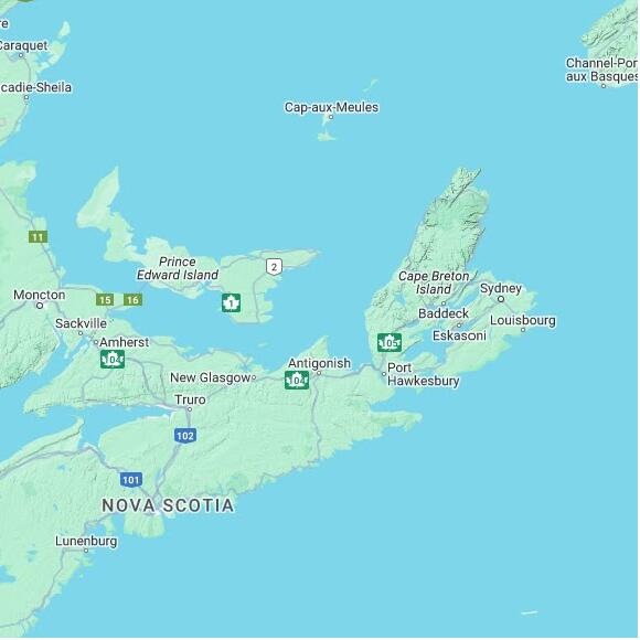 basemap 480 by 480 kilometres with centre at 46.0N 62.0W