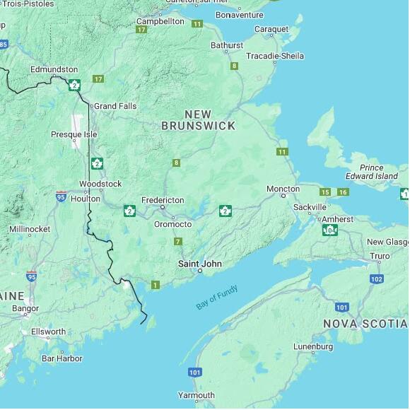 basemap 480 by 480 kilometres with centre at 46.0N 66.0W