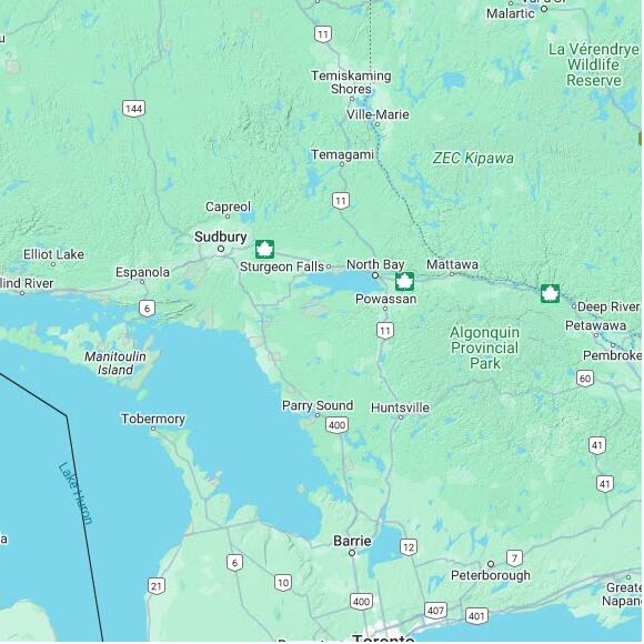 basemap 480 by 480 kilometres with centre at 46.0N 80.0W
