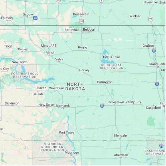 basemap 480 by 480 kilometres with centre at 47.5N 100.0W